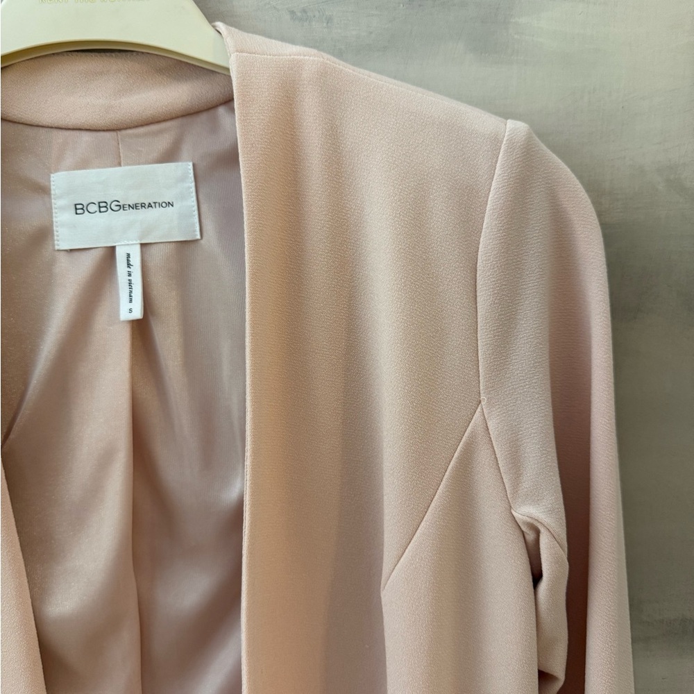 BCBGeneration Open-Front Blazer in Blush - Picture 2 of 9
